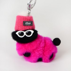 Caterpillar Keychain Fluffy Keyring