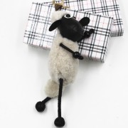 Sheep Fluffy Keychain Real Fur Charm