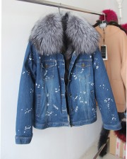 Real Fox Fur Lining with Raccoon Fur Collar Parka