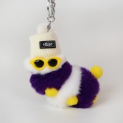 Caterpillar Keychain Fluffy Keyring