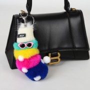 Caterpillar Keychain Fluffy Keyring