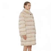 Natural Rex Rabbit Fur Women Coat