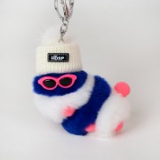 Caterpillar Keychain Fluffy Keyring