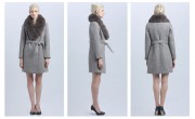 Women New Style Cashmere Wool Winter Coat with Fur Collar