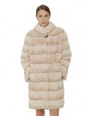 Natural Rex Rabbit Fur Women Coat