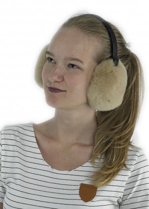 Real Fur Rex Rabbit Earmuffs Ear Warmer