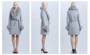 Women New Style Cashmere Wool Winter Coat with Fur Collar