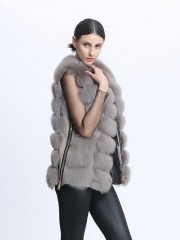 Women Real Fox Fur Vest