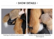 Real Leather Jacket Decorated with Fox Fur