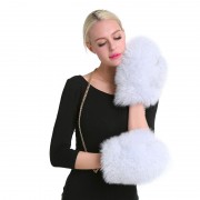 Women Fox Fur Gloves