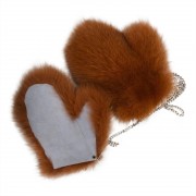 Women Fox Fur Gloves