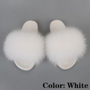 Women Furry Fur Slides Multicolor Slides Vibram Sole