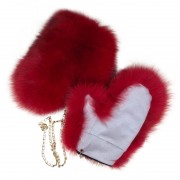 Women Fox Fur Gloves