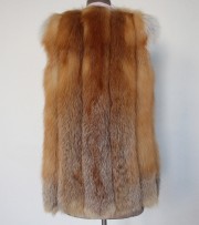 Natural Real Red Fox Fur Vests