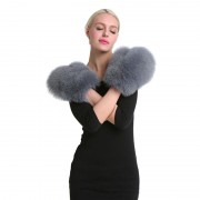 Women Fox Fur Gloves
