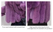 Real Leather Jacket Decorated with Fox Fur