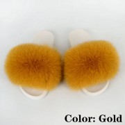 Women Furry Fur Slides Multicolor Slides Vibram Sole