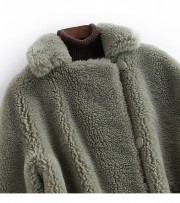 Seaweed Green Fashionable Wool Jacket