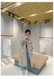 2021 New Style Sheepskin Long Overcoat for Women