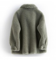 Seaweed Green Fashionable Wool Jacket