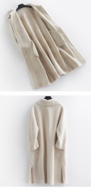 Fashionable Wool Long Overcoat