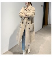 2021 New Style Sheepskin Long Overcoat for Women