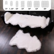 Quarto Large Sheepskin Rug Double Pelt Rug White Fur Carpet 100x180cm