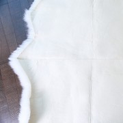 Quarto Large Sheepskin Rug Double Pelt Rug White Fur Carpet 100x180cm