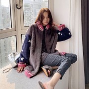 Winter Velvet Mink Fur Coat Print Star