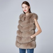 Natural Real Fox Fur Vest