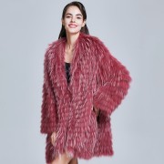 Fashion Real Raccoon Fur Coat