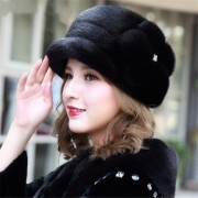 Fashion Mink Fur Cap for Women