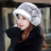 Fashion Mink Fur Cap for Women